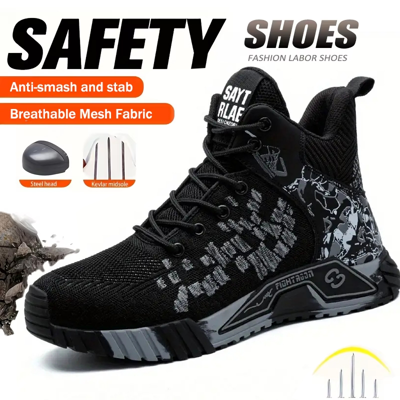 Men'S Shoes Diabetic - Zapatos de trabajo con punta de