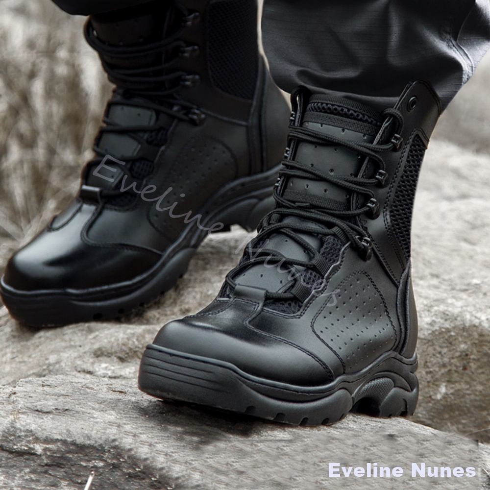 Men'S Shoes For Work - Botas de combate tácticas de malla