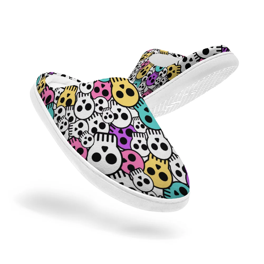 Men Shoes Winter - Pantuflas de algodón con estampado de