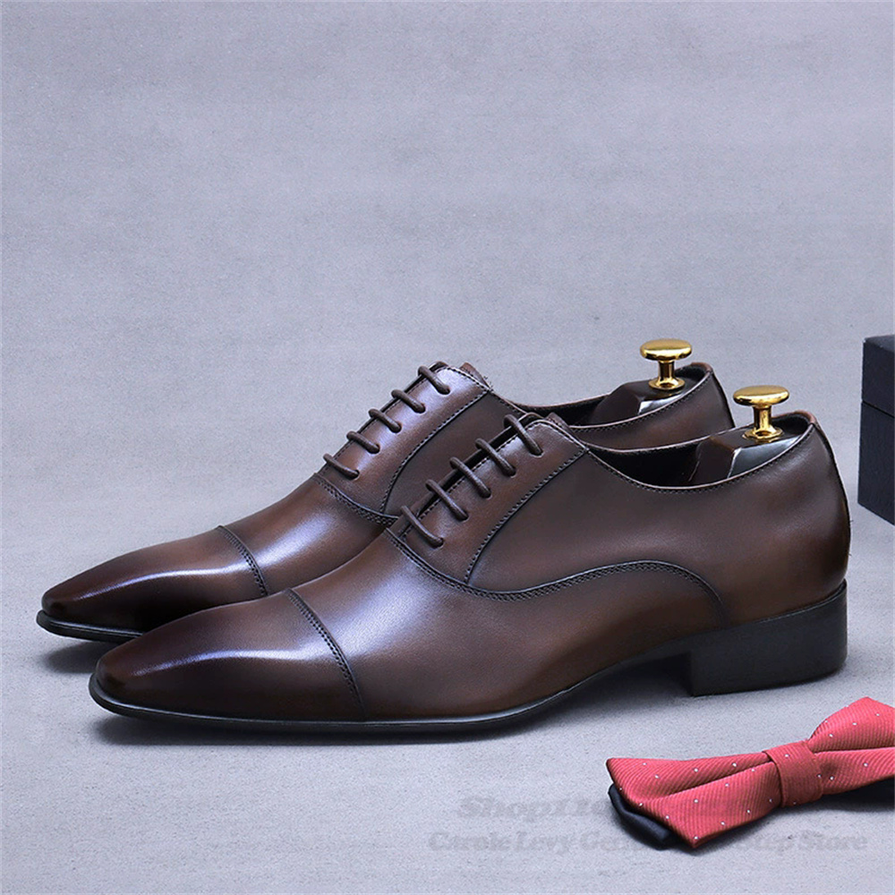 Zapatos de cuero Oxford para h - Men Shoes Oxford reseña y precio