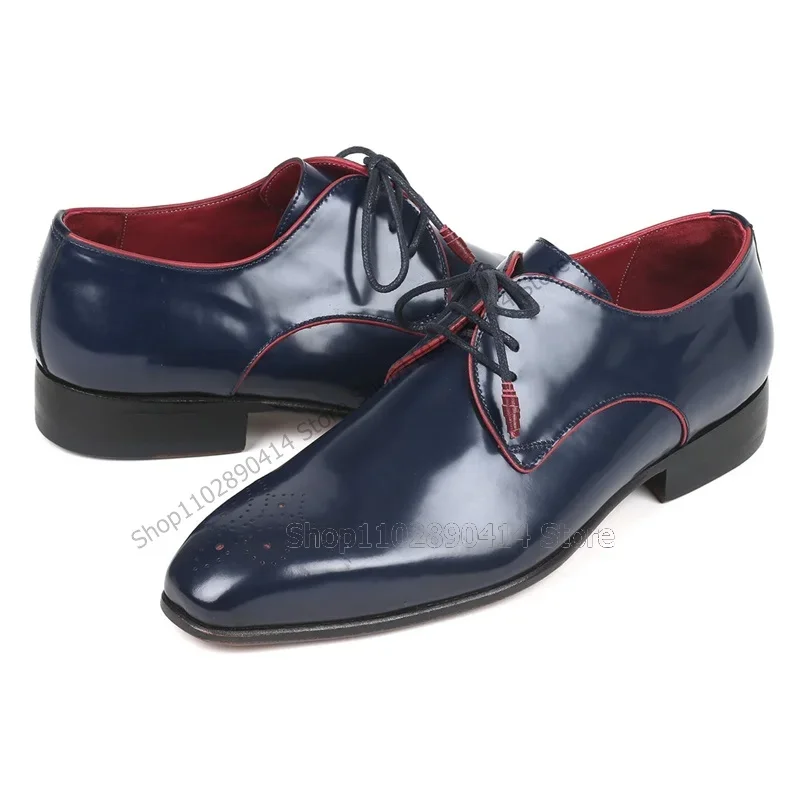 Zapatos Derby para hombre con  - Men'S Shoes Navy Blue reseña y precio