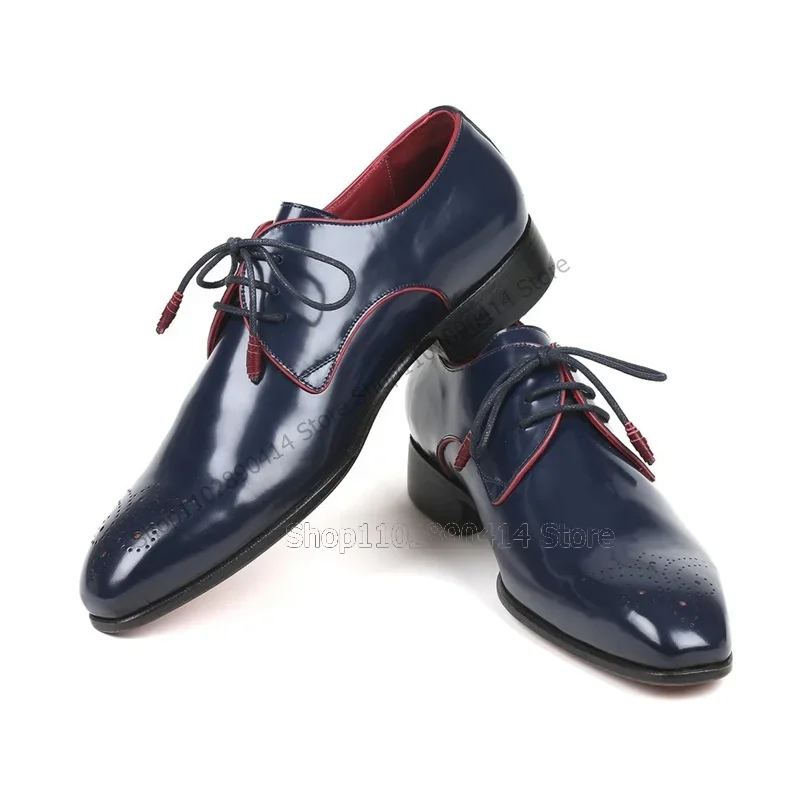 Zapatos Derby para hombre con  - Men'S Shoes Navy Blue reseña y precio