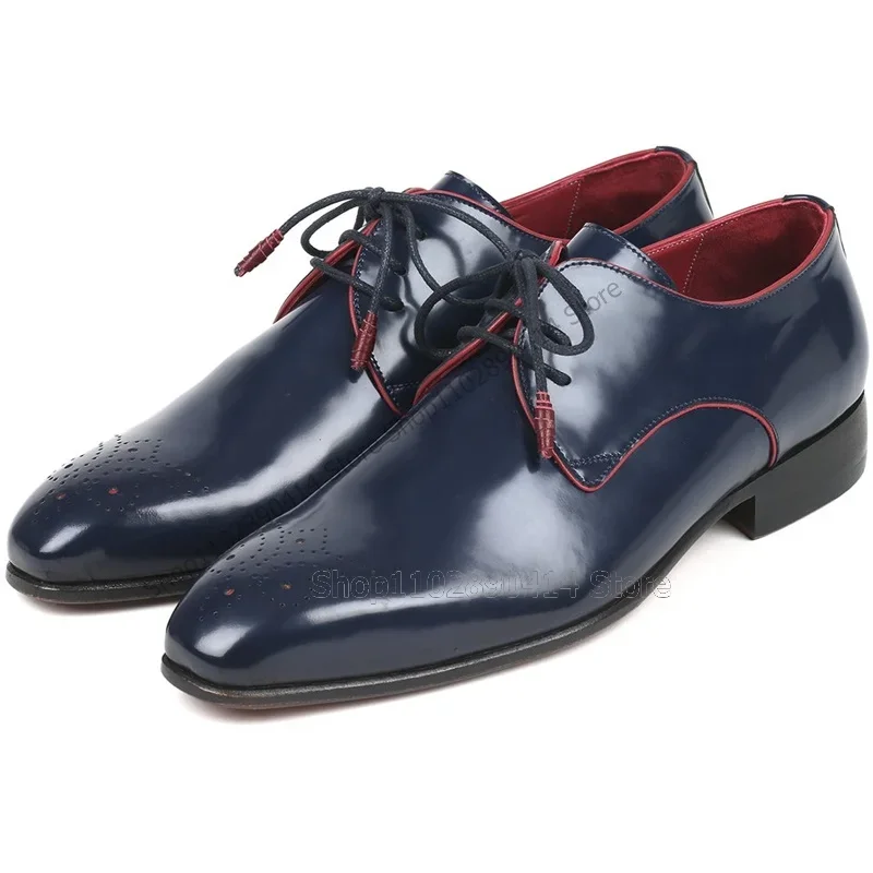 Zapatos Derby para hombre con  - Men'S Shoes Navy Blue reseña y precio