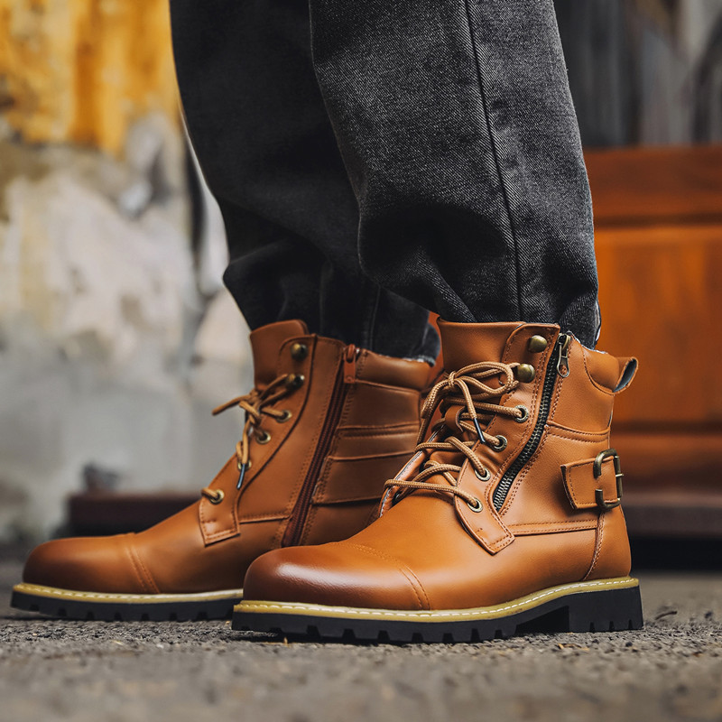 Botas de cuero a la moda para  - Men Shoes Oxford reseña y precio