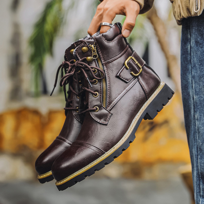 Botas de cuero a la moda para  - Men Shoes Oxford reseña y precio