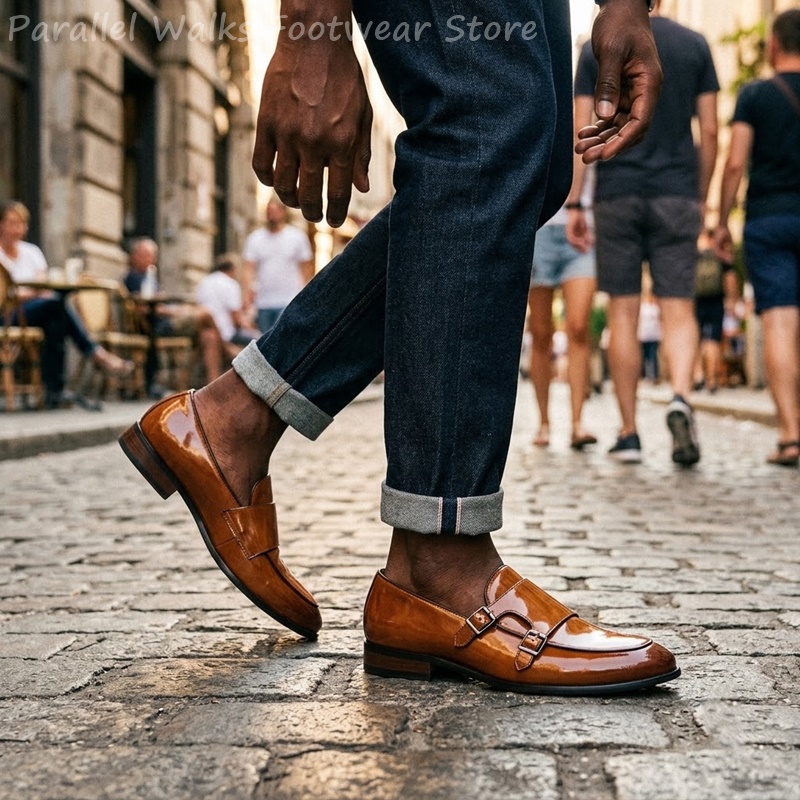 Mocasines de doble hebilla par - Men Shoes Oxford reseña y precio
