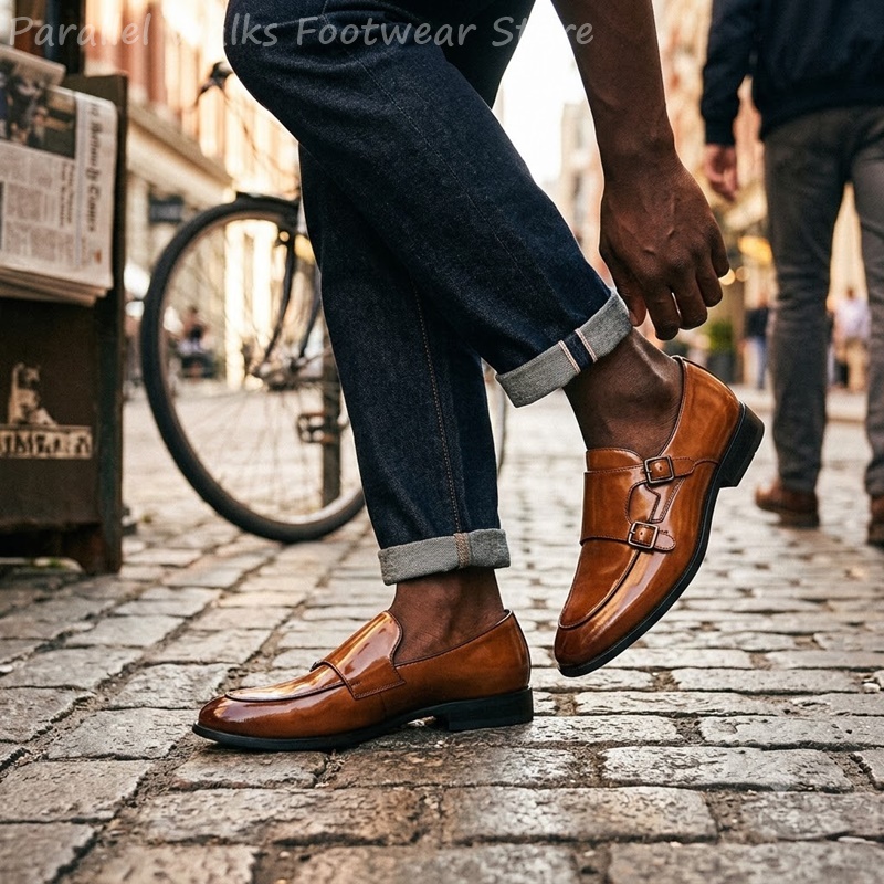 Mocasines de doble hebilla par - Men Shoes Oxford reseña y precio