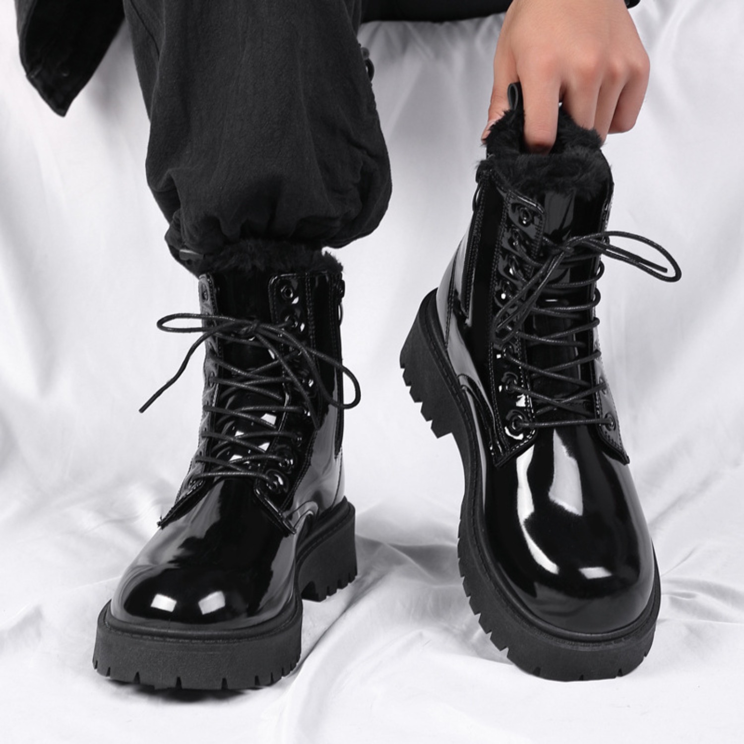 Botas de invierno para hombre, - Men'S Shoes For Work reseña y precio