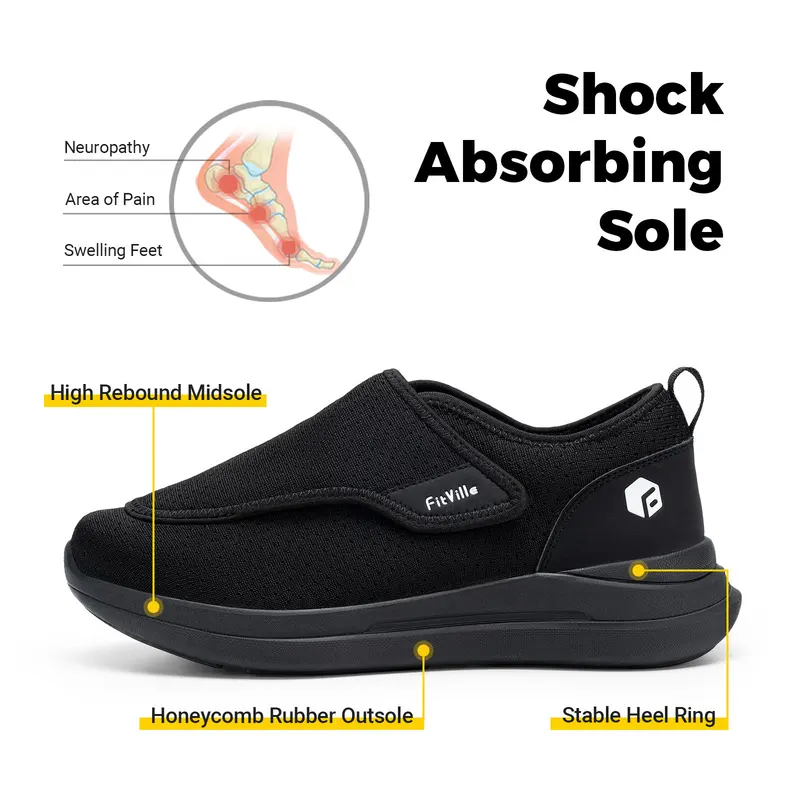 FitVille zapatos para diabétic - Men'S Shoes Diabetic reseña y precio
