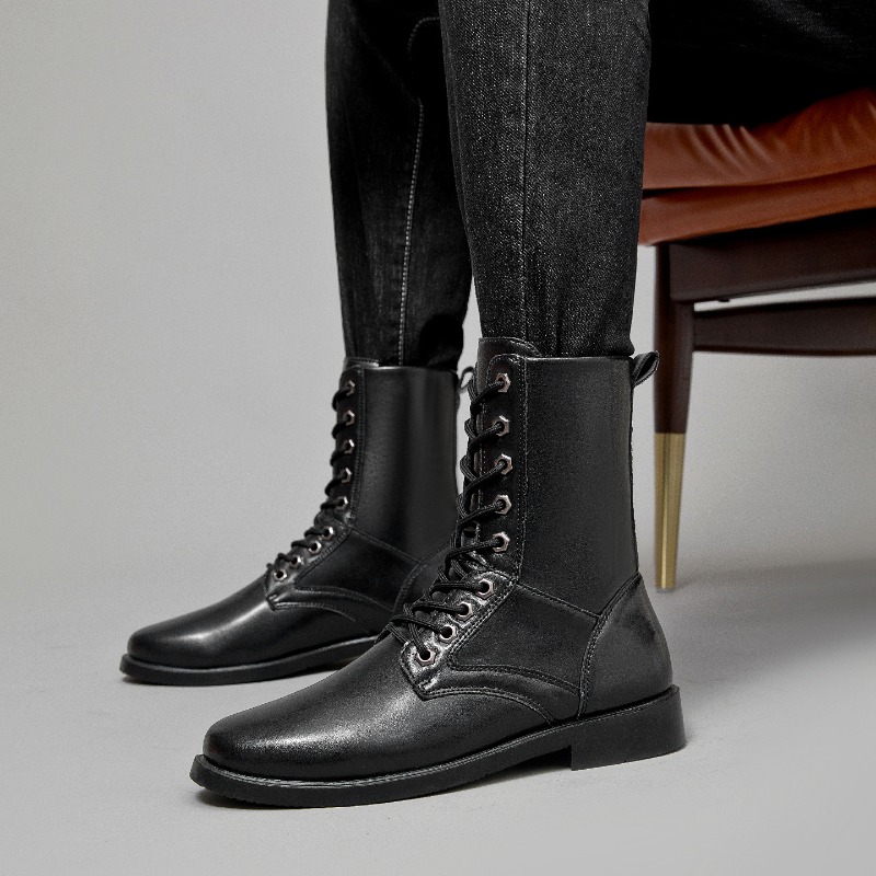 Botas de Cuero de Caña Alta, B - Men'S Shoes For Work reseña y precio