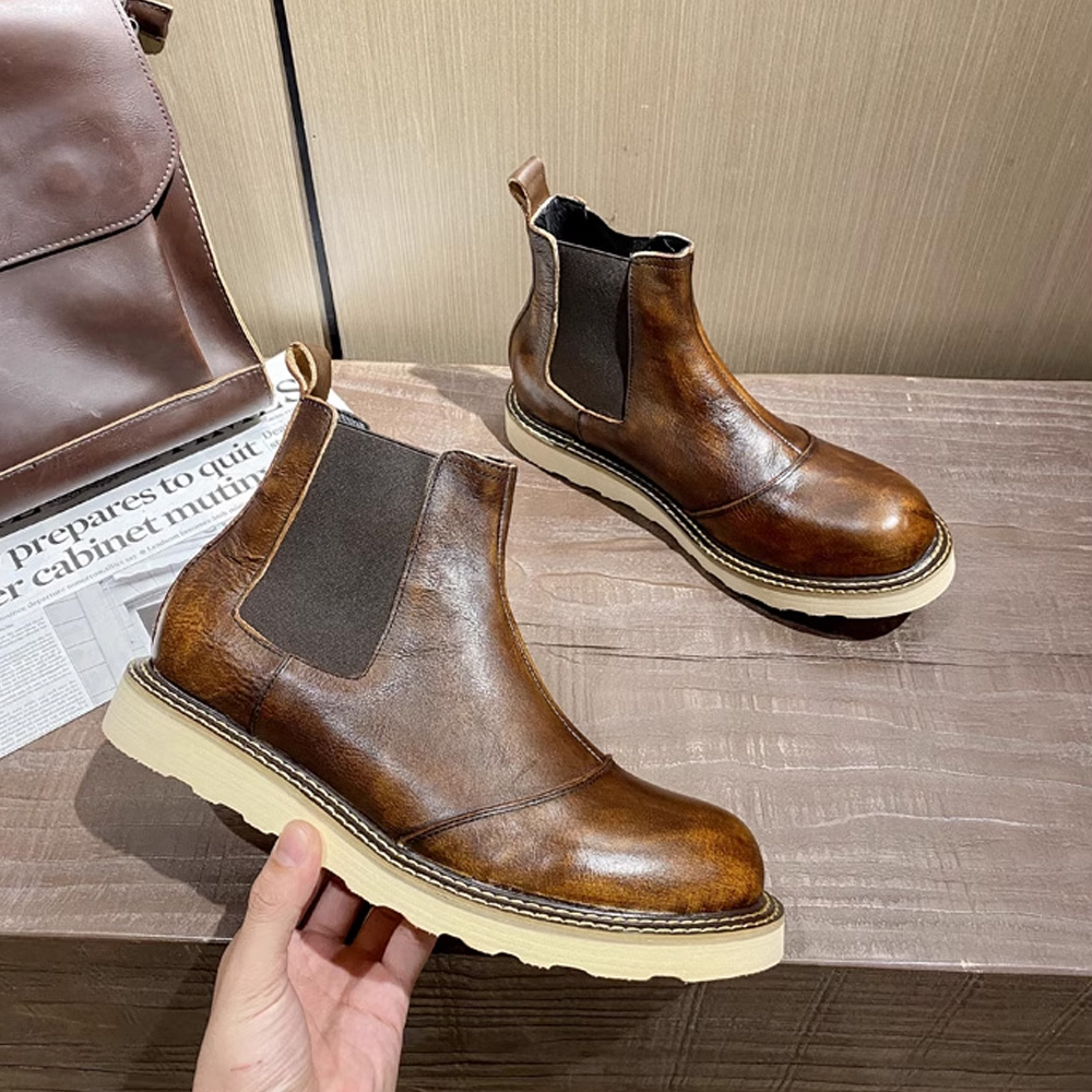 Botas Chelsea Retro de cuero g - Men Shoes Oxford reseña y precio