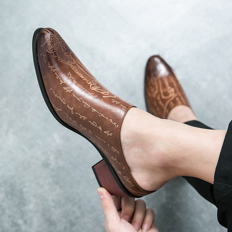 Mules de Cuero Marrón para Hom - Men'S Shoes Slip On reseña y precio