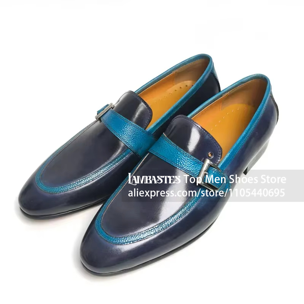 Mocasines Penny Azul Marino co - Men'S Shoes Navy Blue reseña y precio