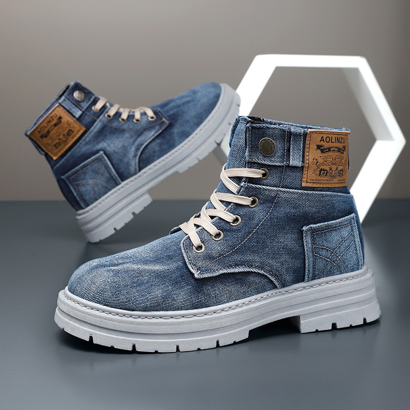 Botas de Mezclilla Retro para  - Men'S Shoes For Work reseña y precio