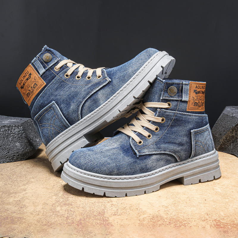 Botas de Mezclilla Retro para  - Men'S Shoes For Work reseña y precio