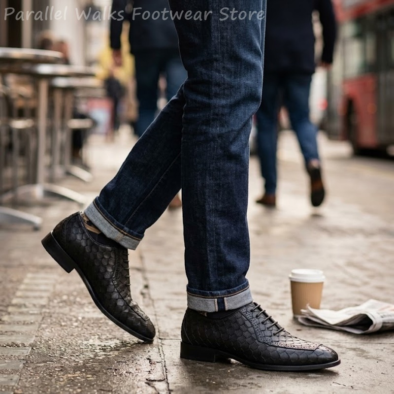 Zapatos Oxford de hombre con d - Men Shoes Oxford reseña y precio