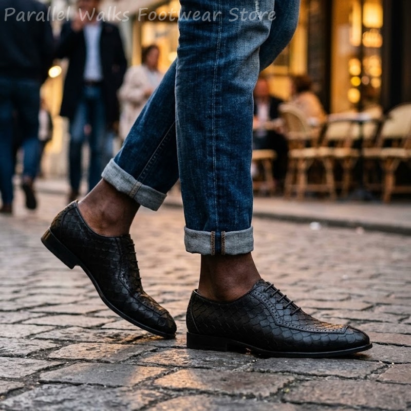 Zapatos Oxford de hombre con d - Men Shoes Oxford reseña y precio
