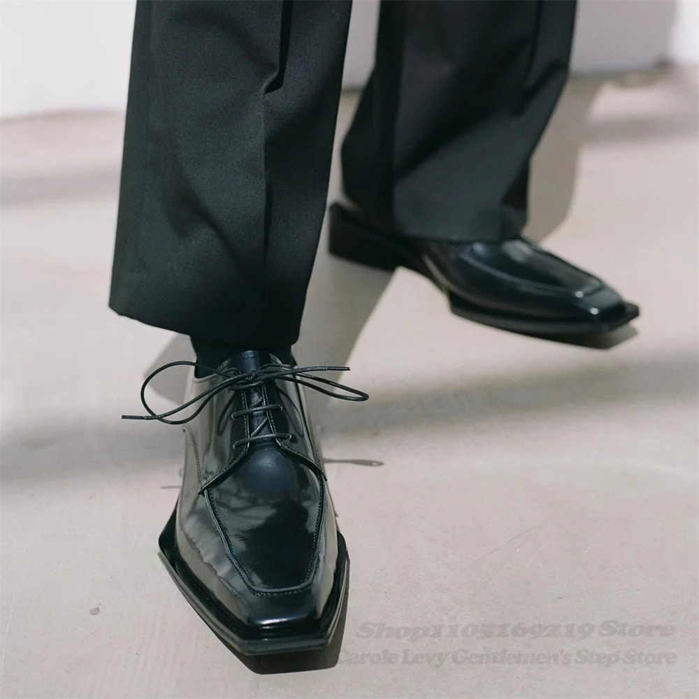Zapatos Derby de charol negro  - Men Shoes Oxford reseña y precio