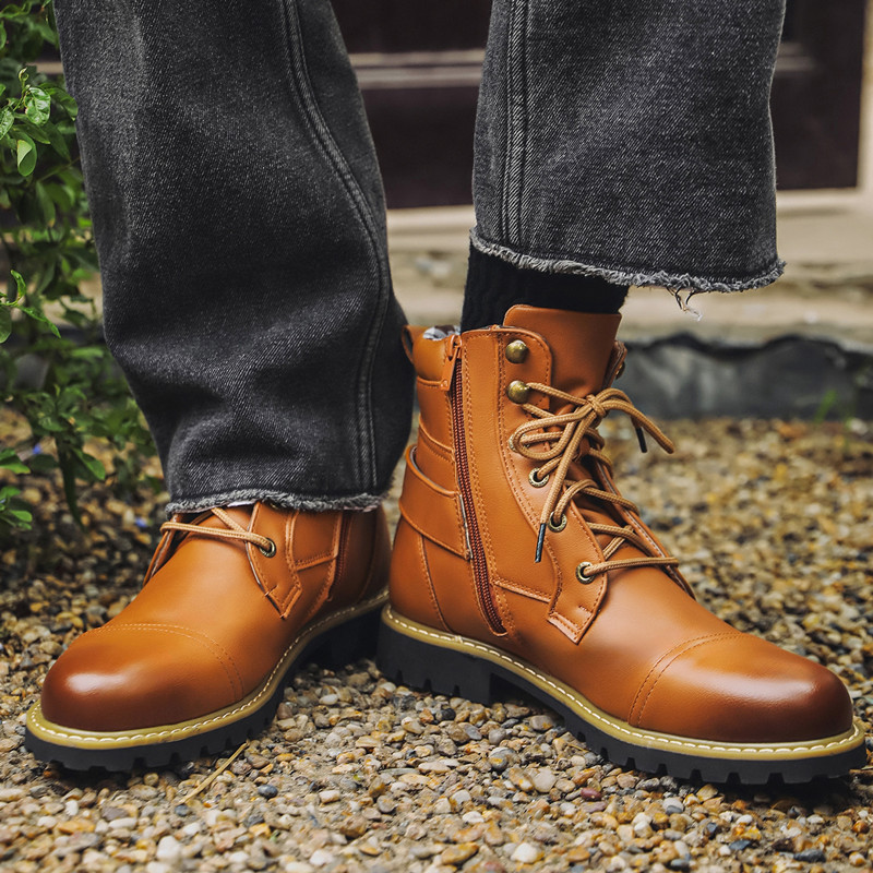Botas de cuero para hombre, mo - Men Shoes Oxford reseña y precio